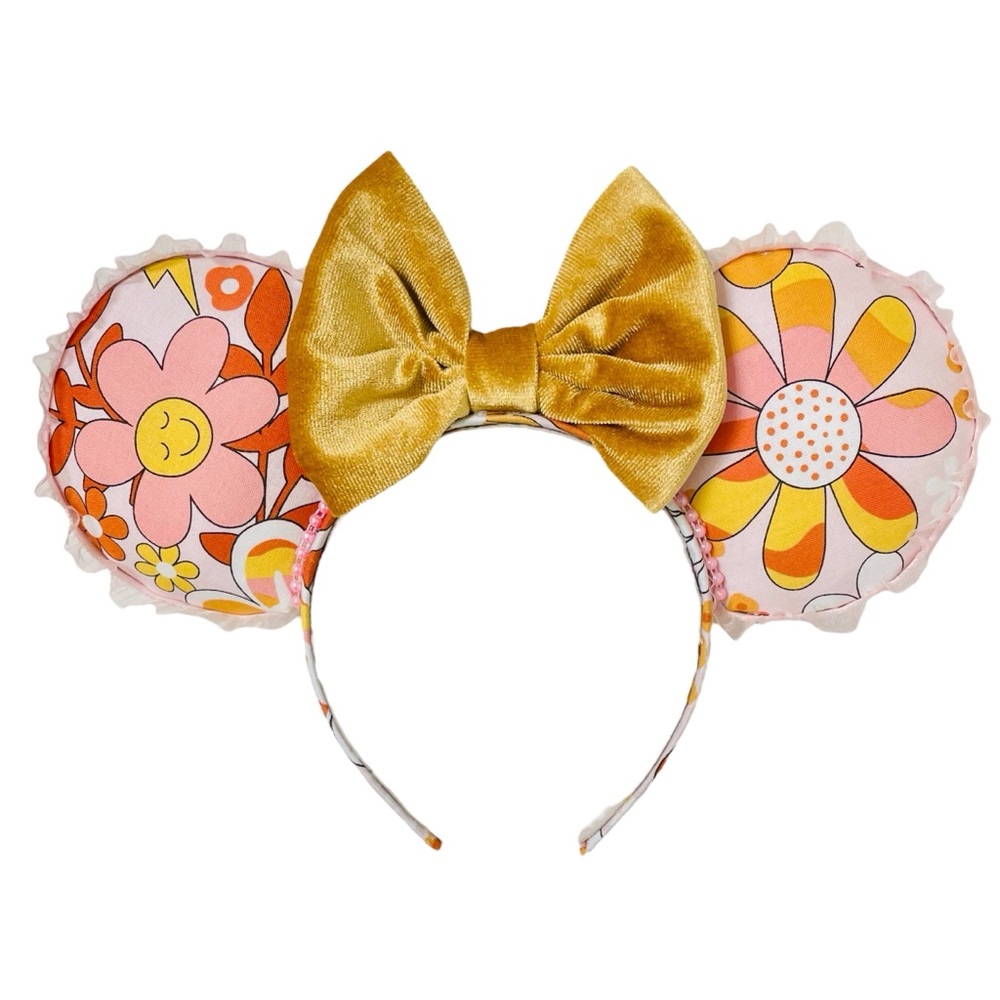 Retro Floral Minnie Mouse Ears